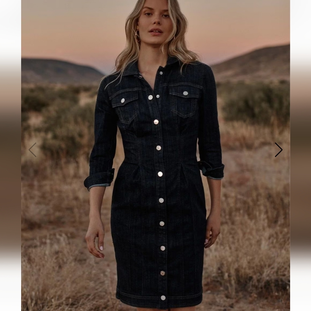 White House Black Market Denim Jacket Dress